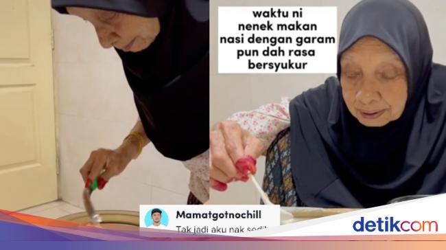 Video Nenek Makan Nasi Pakai Garam Ini Bikin Netizen Elus Dada 0958