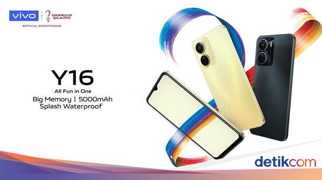 Vivo Y16 Dirilis Bawa Desain Premium Harga Rp 1 Jutaan