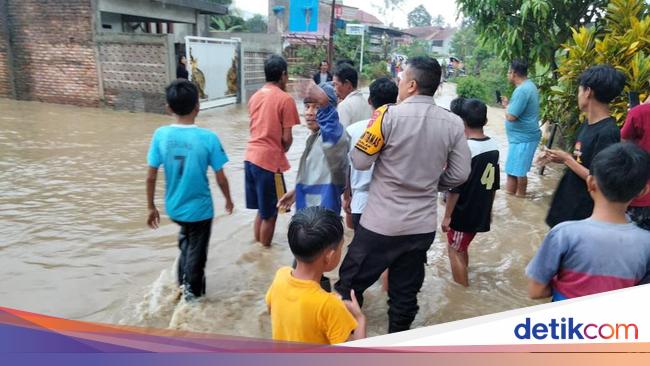 Sungai Meluap Puluhan Hektare Sawah Rumah Terendam Di Cianjur