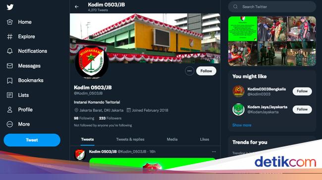 Twitter Kodim Jakbar Retweet 'Ajakan Malam Minggu', Dandim: Kita Kena Hack