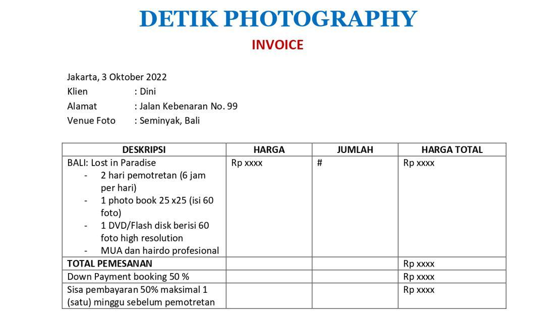 Contoh Invoice Pembayaran Serta Jenis Dan Cara Membuatnya