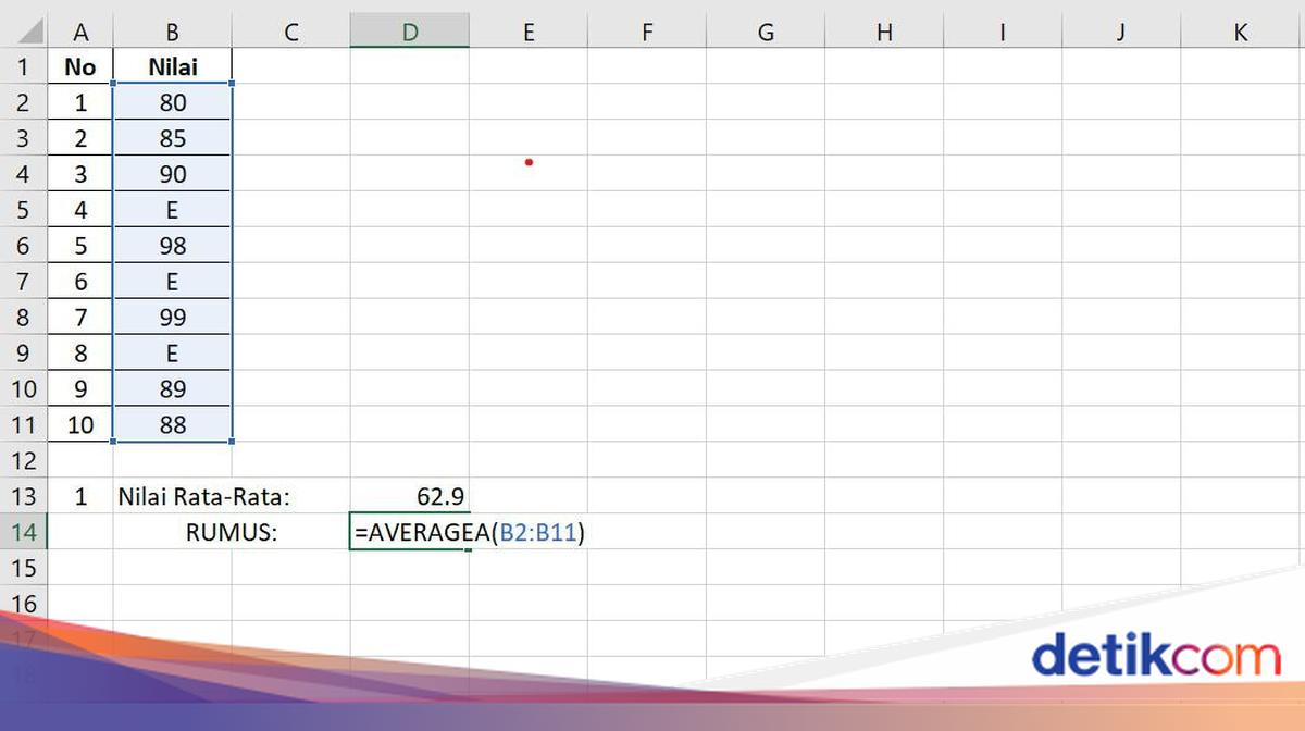 6 Rumus Rata-rata Excel: Formula dan Contoh Perhitungannya