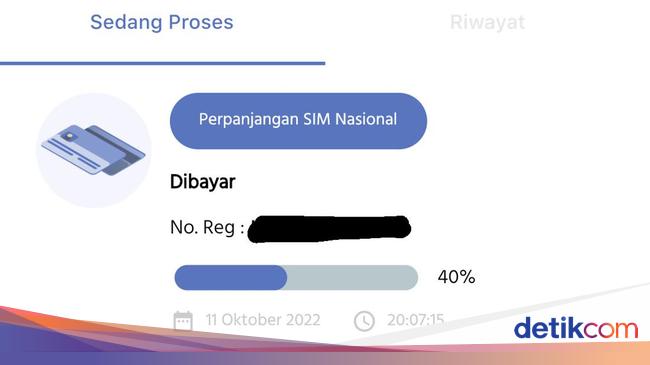 Perpanjang SIM Online tapi Statusnya Masih 40%, Apa Artinya?