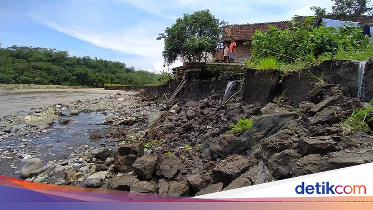 Abrasi di Bantaran Sungai Progo Magelang, 4 Rumah Warga Terancam