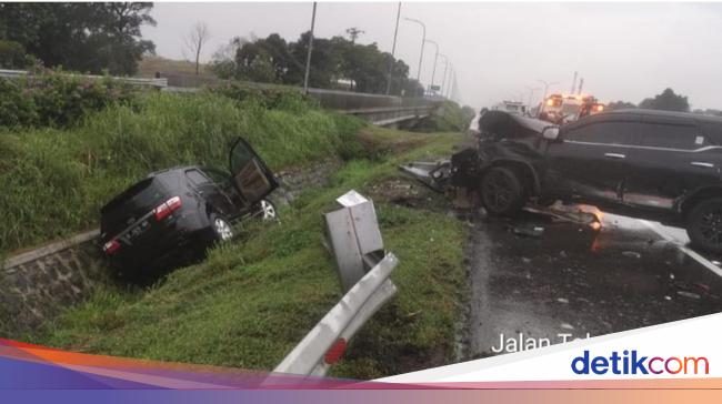 1 person is seriously injured following a series of accidents on the Jagorawi toll road to Ciawi