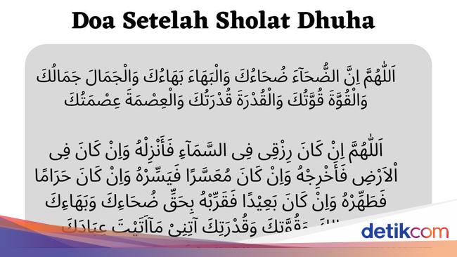 3 Doa Setelah Sholat Dhuha Latin Dan Artinya