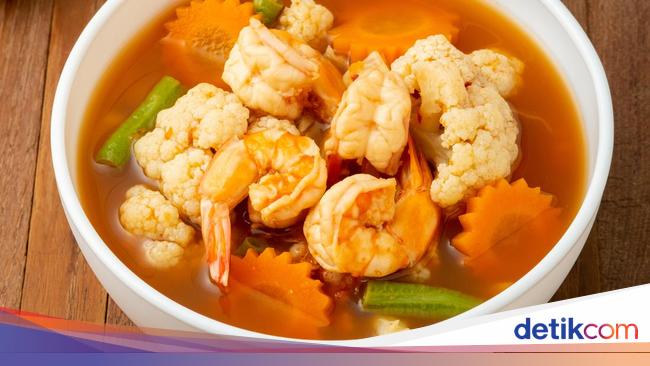 Sup Jagung Kuah Udang yang segar dan bergizi