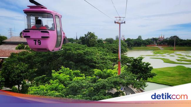 Naik Kereta Gantung, Pengalaman Ngegantung 20 Meter Lihat View dari Atas