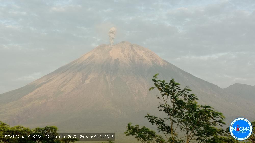 Gunung Semeru Erupsi Pagi Ini, Kolom Abu Setinggi 500 Meter Dari Puncak