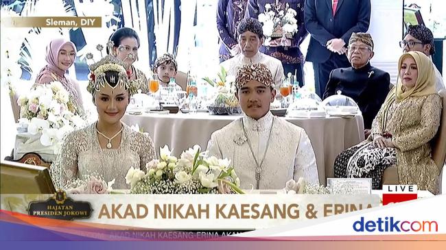 Kaesang Pangarep shouted Alhamdulillah after legally marrying Erina Gudono