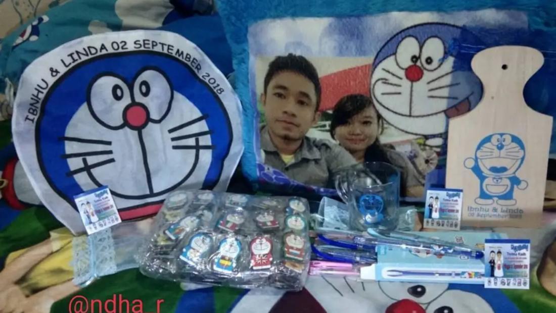 Viral Pernikahan Seserahan Hingga Dekornya Doraemon, Ini Kisah Di Baliknya