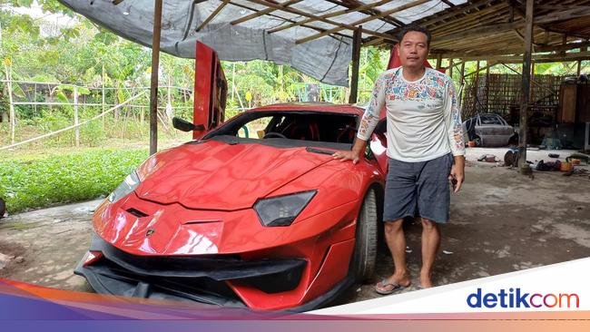 Penampakan Mobil 'Lamborghini Aventador' Buatan Warga Sukoharjo