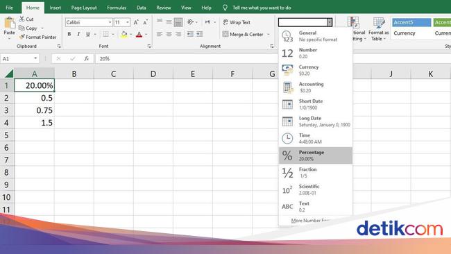 6 Cara Menghitung Persen Di Excel Untuk Berbagai Keperluan 1621