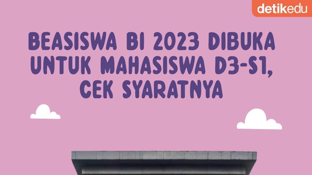 Infografis: Beasiswa BI 2023 Dibuka Untuk Mahasiswa D3-S1, Cek Syaratnya