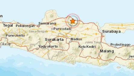 Gempa Darat M 2,5 Terjadi Di Blora Malam Ini