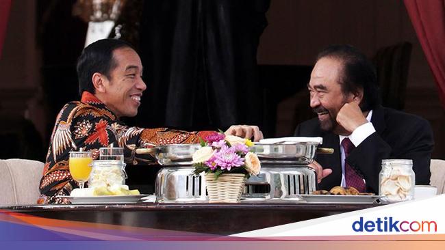 Surya Paloh’s face is happy after meeting Jokowi