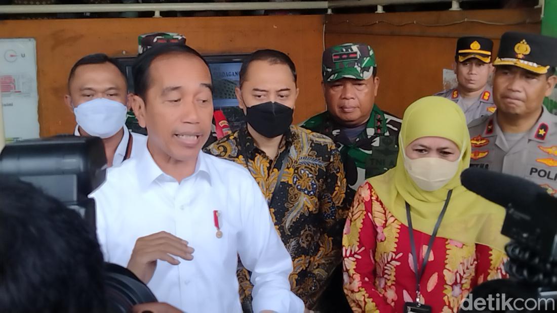 Jokowi Sebut Stok Hingga Harga Beras Di Pasar Surabaya Aman