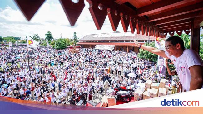 At the Gerindra event, Sandi will report to Prabowo about the economic burden on the people