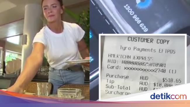 Windfall!  This Waiter Gets Rp. 72 Million in Tips from Restaurant Customers