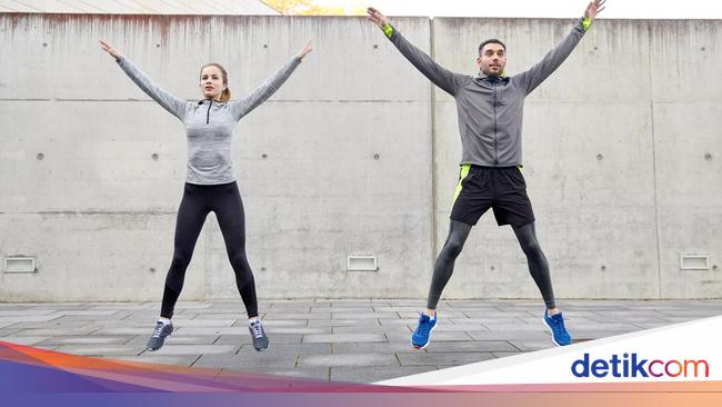 Ilustrasi manfaat jumping jack untuk kesehatan kardiovaskular dan kekuatan otot