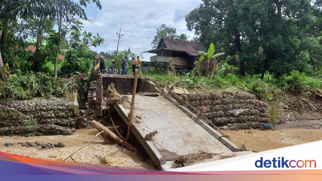 Banjir Bandang Terjang Enrekang, Jembatan Putus115 Hektare Sawah Terendam