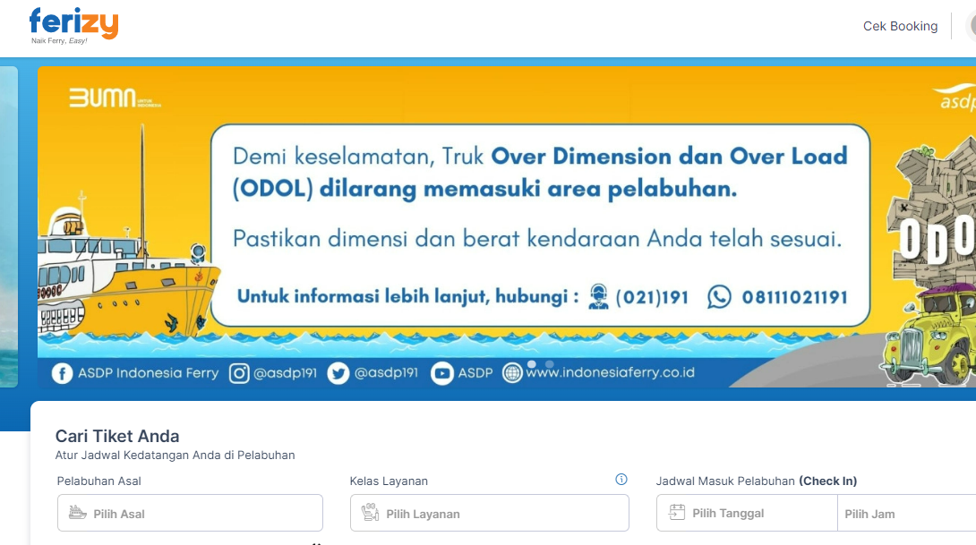 Ferizy: E-Ticketing Resmi Untuk Beli Tiket Kapal Feri, Mudah Dan Cepat!