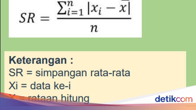 Rumus Simpangan Rata-rata, Cara Menghitung, dan Contoh Soal