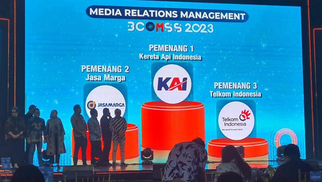 KAI Raih 2 Penghargaan Dari Menteri BUMN Di Ajang BCOMSS 2023