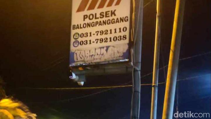 Ratusan Pesilat Geruduk Polsek Balongpanggang Gresik