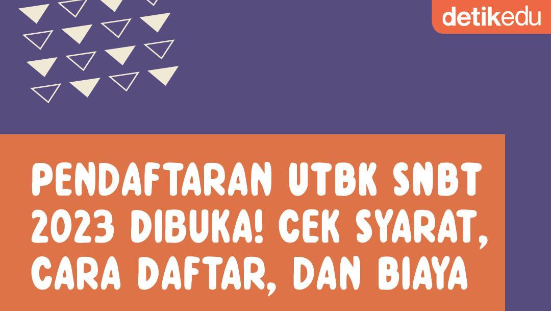 Infografis: Pendaftaran UTBK-SNBT 2023 Dibuka! Cek Syarat Daftar Dan ...