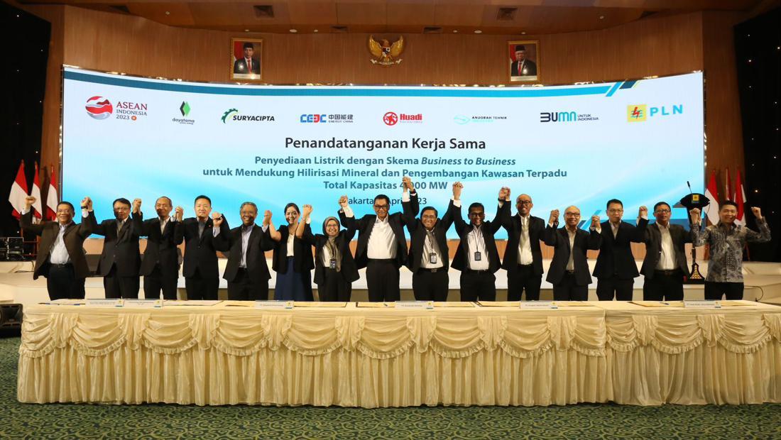 PLN Gandeng 5 Mitra Siapkan Pasokan Listrik Buat Hilirisasi Industri