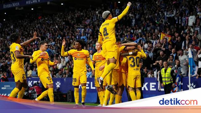 “Barcelona Clinches LaLiga Championship with 4-2 Win Over Espanyol in Spanish League Match”