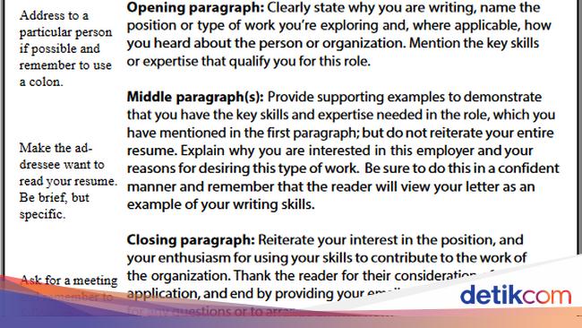 Apa Itu Cover Letter? Ini Pengertian, Struktur, Contoh, dan Tips Menulisnya