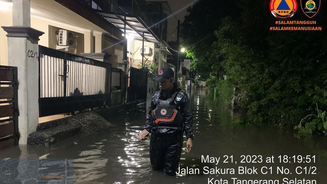 5 Titik Di Tangsel Banjir Usai Hujan Deras, Ketinggian Capai 80 Cm