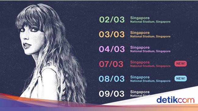 Konser Taylor Swift di Singapura Bikin Harga Tiket Pesawat Naik Dua