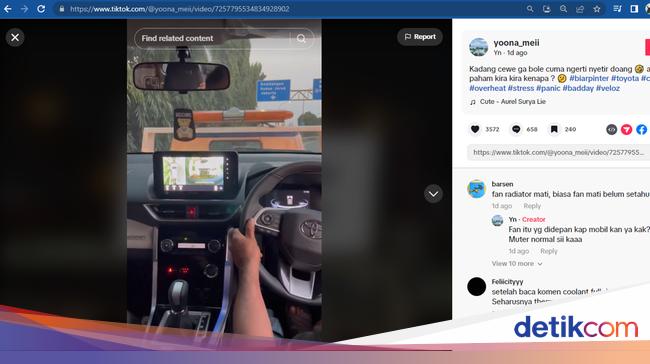 Viral Incident: Toyota Veloz Overheats on the Road – Shocking Story Shared on TikTok