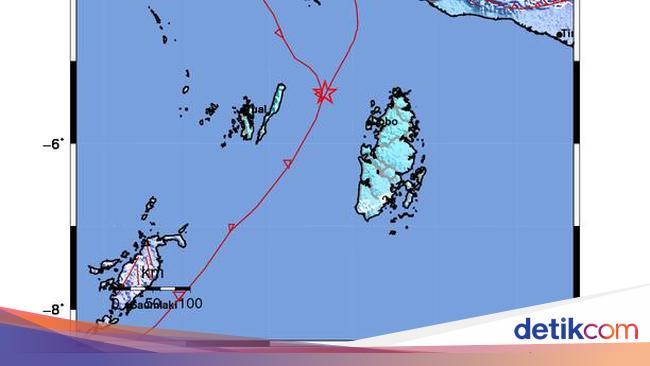 Gempa Terkini M 5 5 Guncang Kepulauan Aru Maluku Terasa Kuat Di Dobo