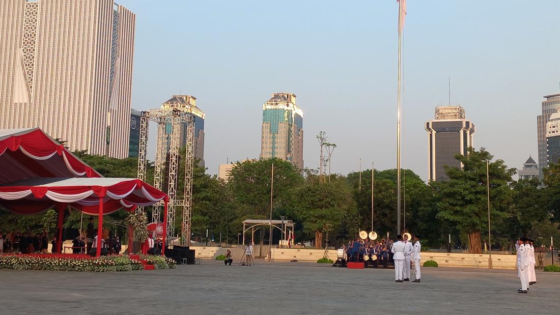 Heru Budi Pimpin Upacara HUT Ke-78 RI Di Monas