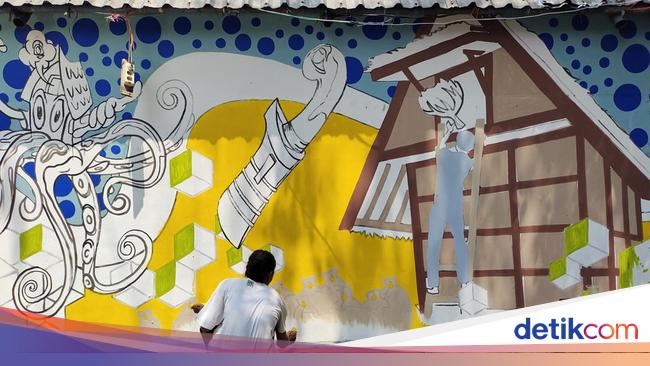 Pasar Rangkasbitung Semakin Menarik, Kini Miliki Spot Mural