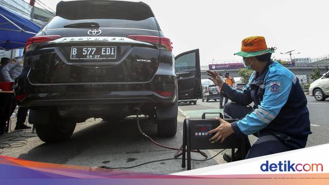 Jakarta Government and Police Hold Ticket Raid Emission Test, 66 Vehicles Fined