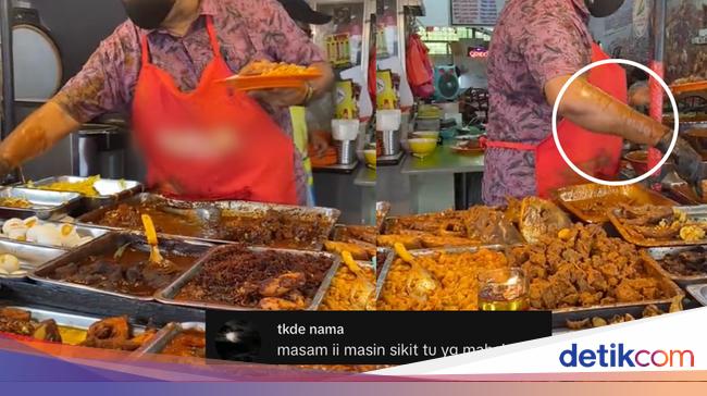 Controversial Nasi Kandar Rice Seller Caught Pouring Sauce on Hands and Clothes in Viral Video