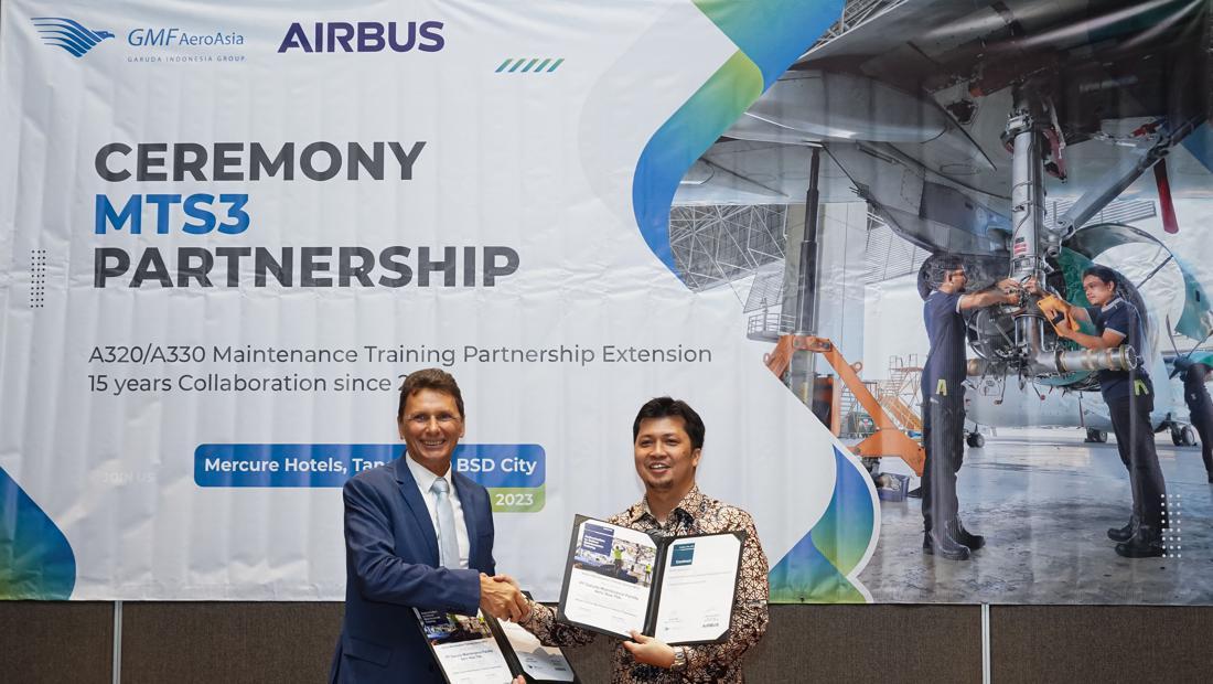 Bengkel Pesawat Garuda Perpanjang Kerja Sama Dengan Airbus Hingga 2028