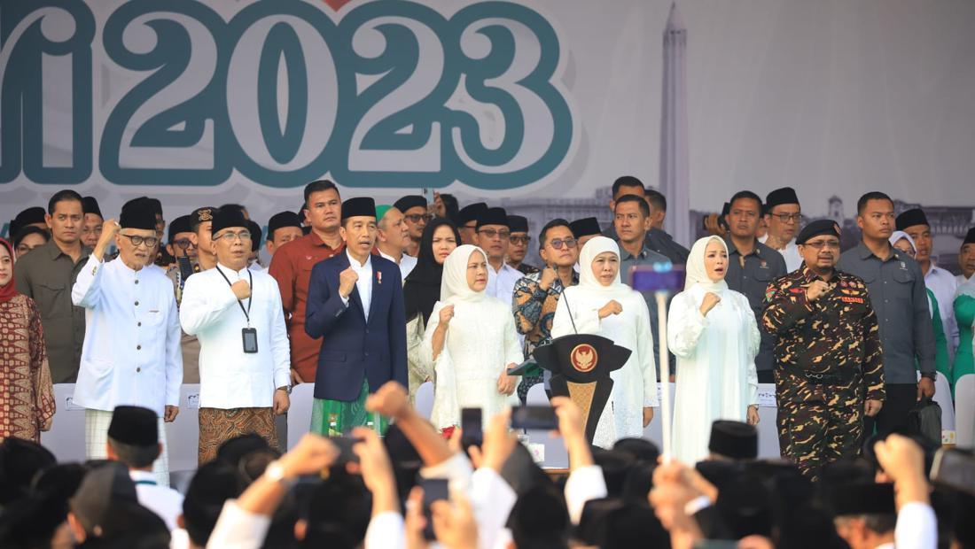 Apel Hari Santri 2023, Jokowi Puji Kiprah Santri Sejak Kemerdekaan