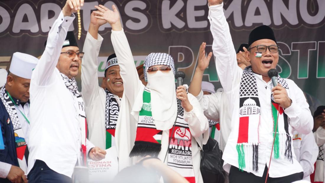 Ribuan Warga Cilegon Aksi Bela Palestina, Kumpulkan Donasi Ratusan Juta