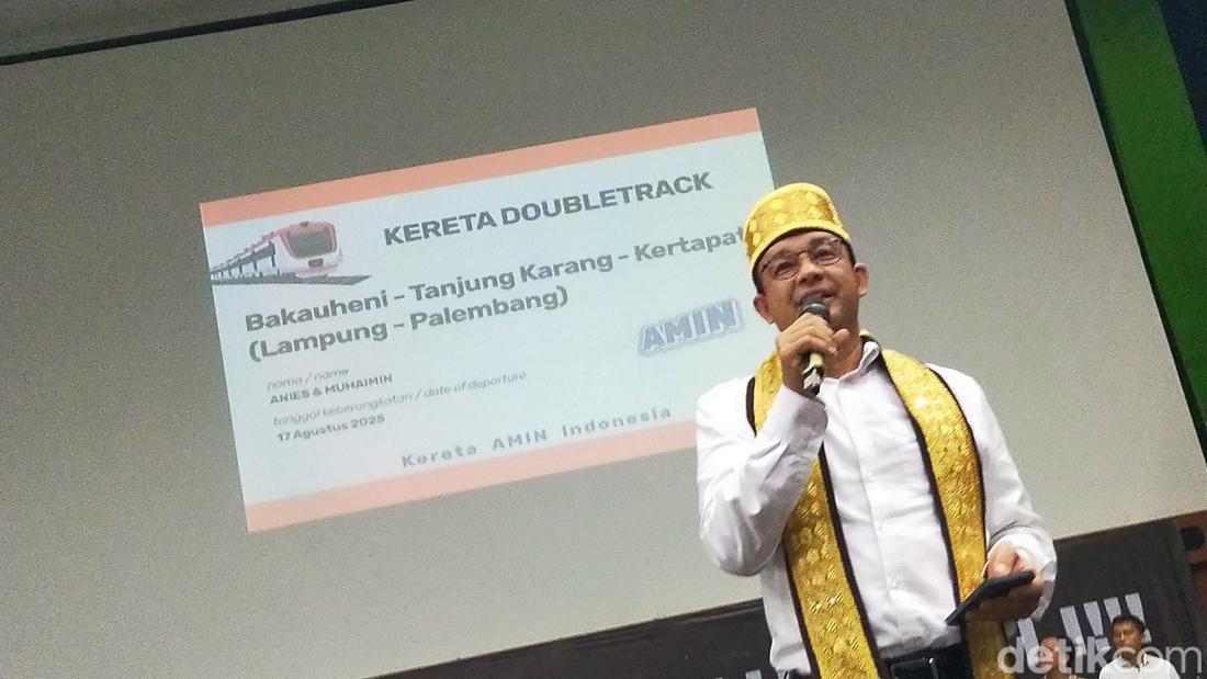 Anies Baswedan Janjikan Bangun Kereta Double Track Di Lampung