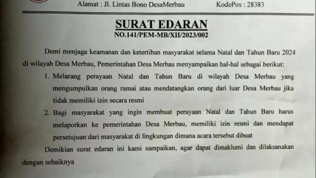 Heboh Kades Di Riau Larang Natal Dan Tahun Baru, Polisi Turun Tangan