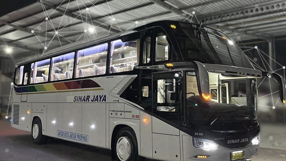 Bus Baru PO Sinar Jaya Hadir Dengan Sasis Mercy Dan Bodi Tentrem