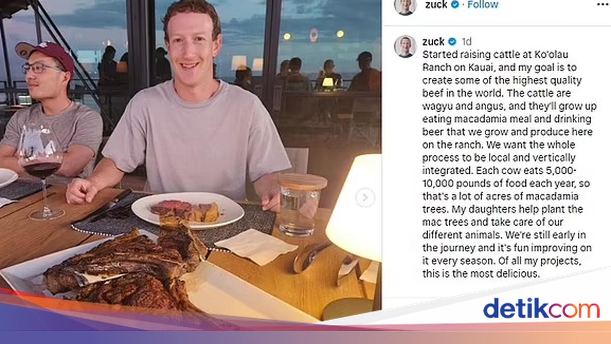 Mark Zuckerberg Bangun Peternakan Sapi Wagyu Senilai Rp 4,2 T