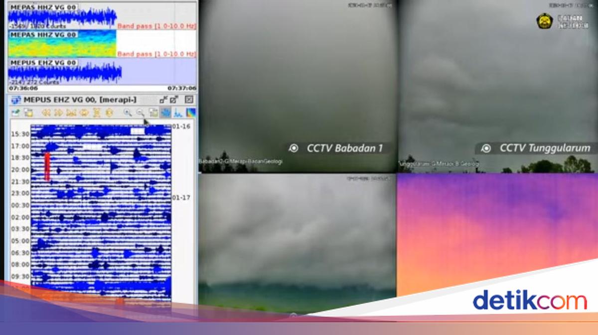 Kebeng Lagi! Merapi Muntahkan Awan Panas ke Kali Kebeng, Jarak Luncur 1,5 Km