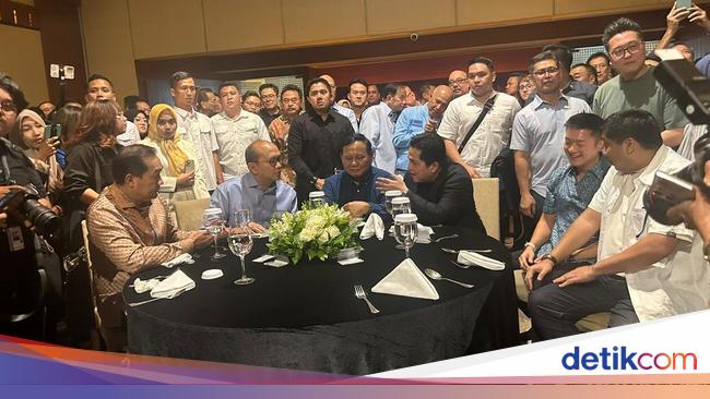 Prabowo est assis à la même table avec Ara et Erick Thohir lors de l’événement ETAS